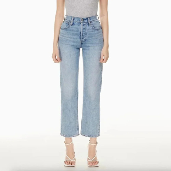 Aritzia Denim Forum The Arlo High Rise Straight Denim Jean Size 26, 28L - Picture 1 of 10